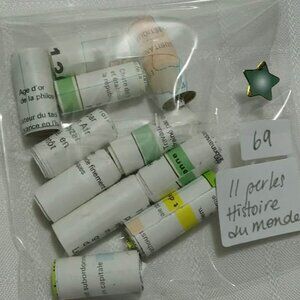 One-of-a-kind handmade/hand rolled paper beads/jewelry making/craft supplies/DIY